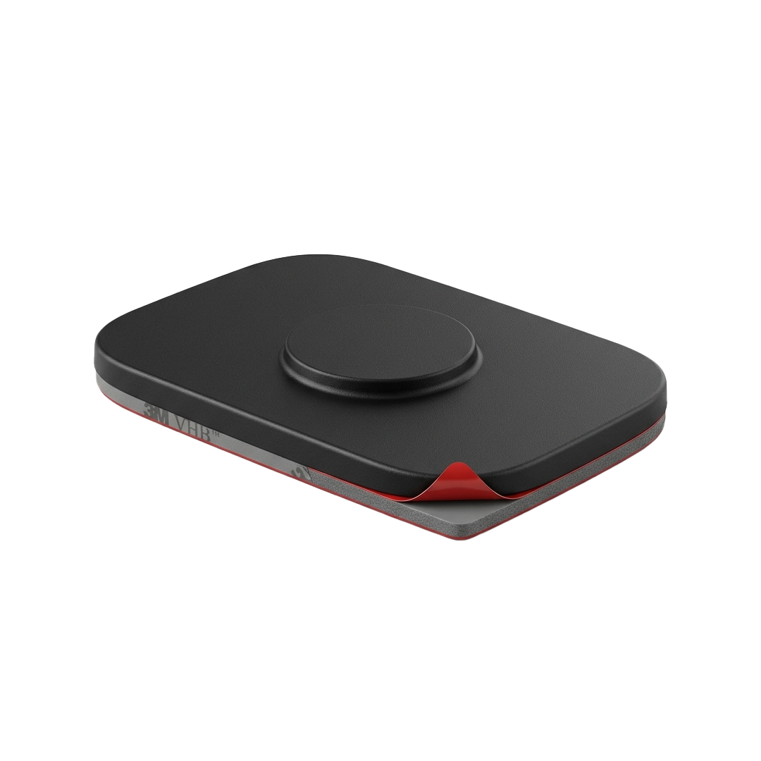 Low-profile adhesive dash mount